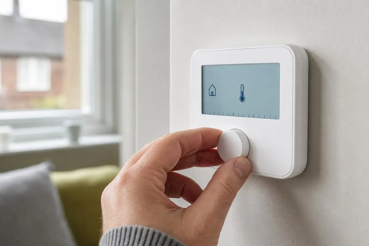 Heating controls checked during a Gateshead heat pump service